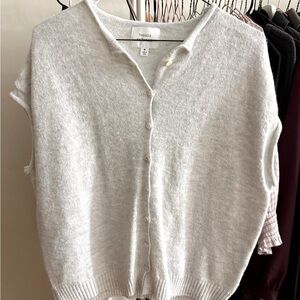 Bohme Light Gray Button-Up Sweater Vest